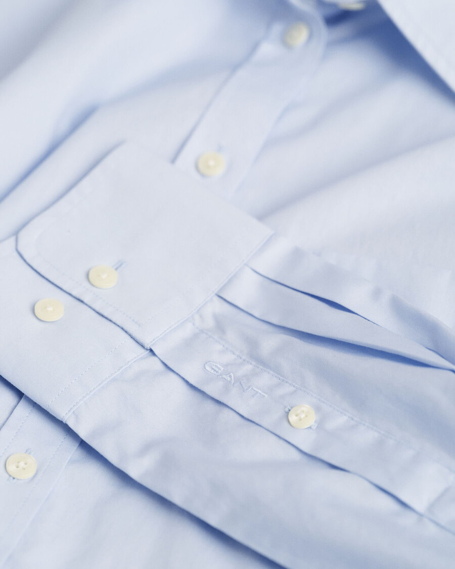 relaxed fit classic poplin shirt - light blue