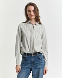 regular fit classic striped poplin shirt - faded sage