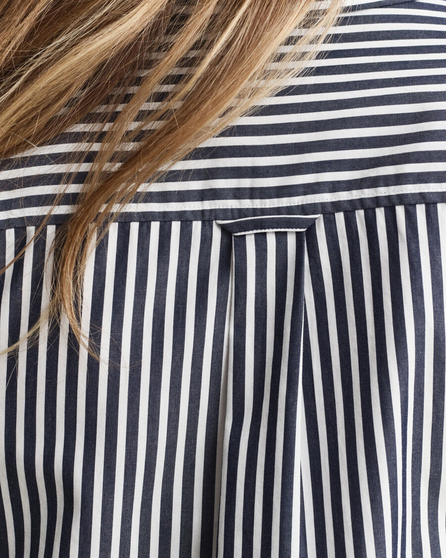 regular fit classic striped poplin shirt - classic blue