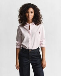 regular fit classic striped poplin shirt - light pink