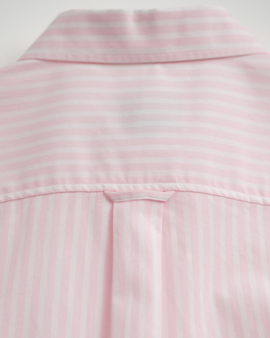 regular fit classic striped poplin shirt - light pink