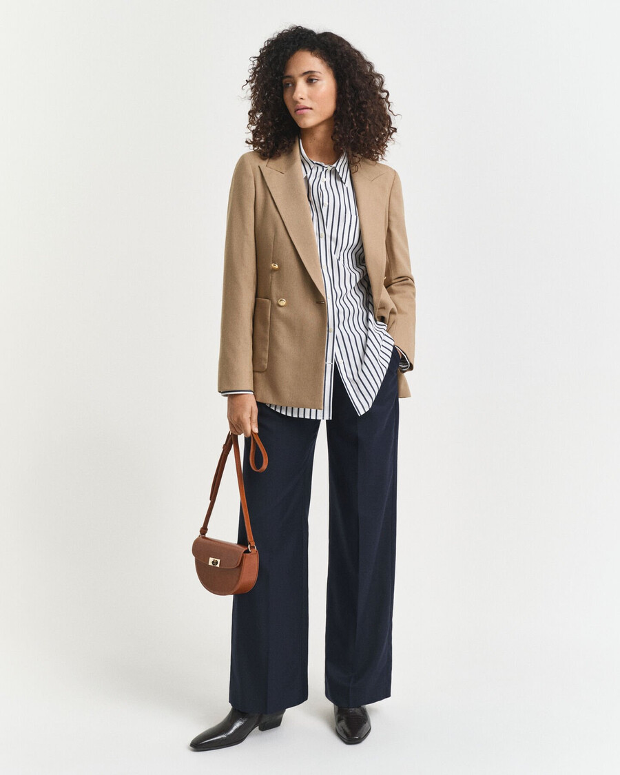 relaxed fit classic striped poplin shirt - evening blue