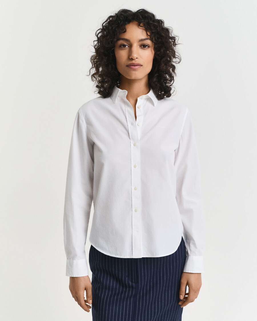 regular fit classic poplin shirt - white