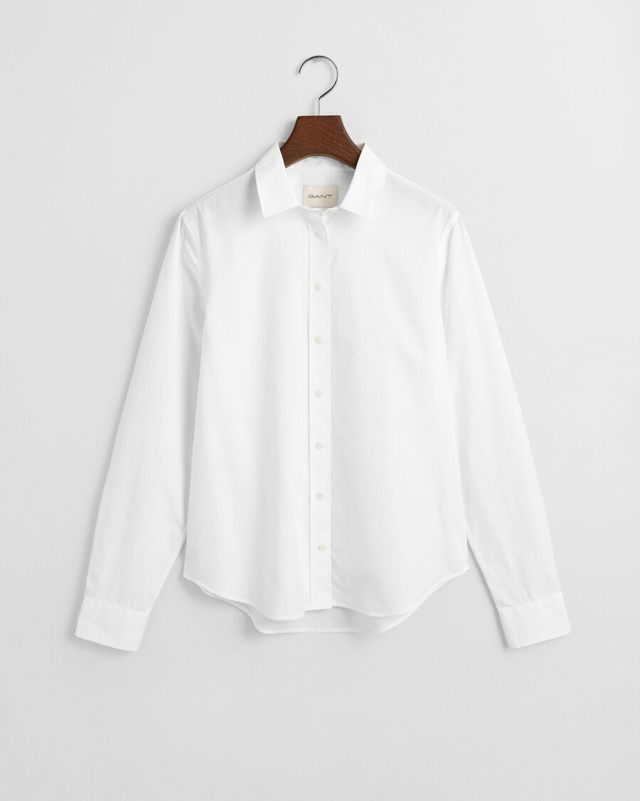 regular fit classic poplin shirt - white