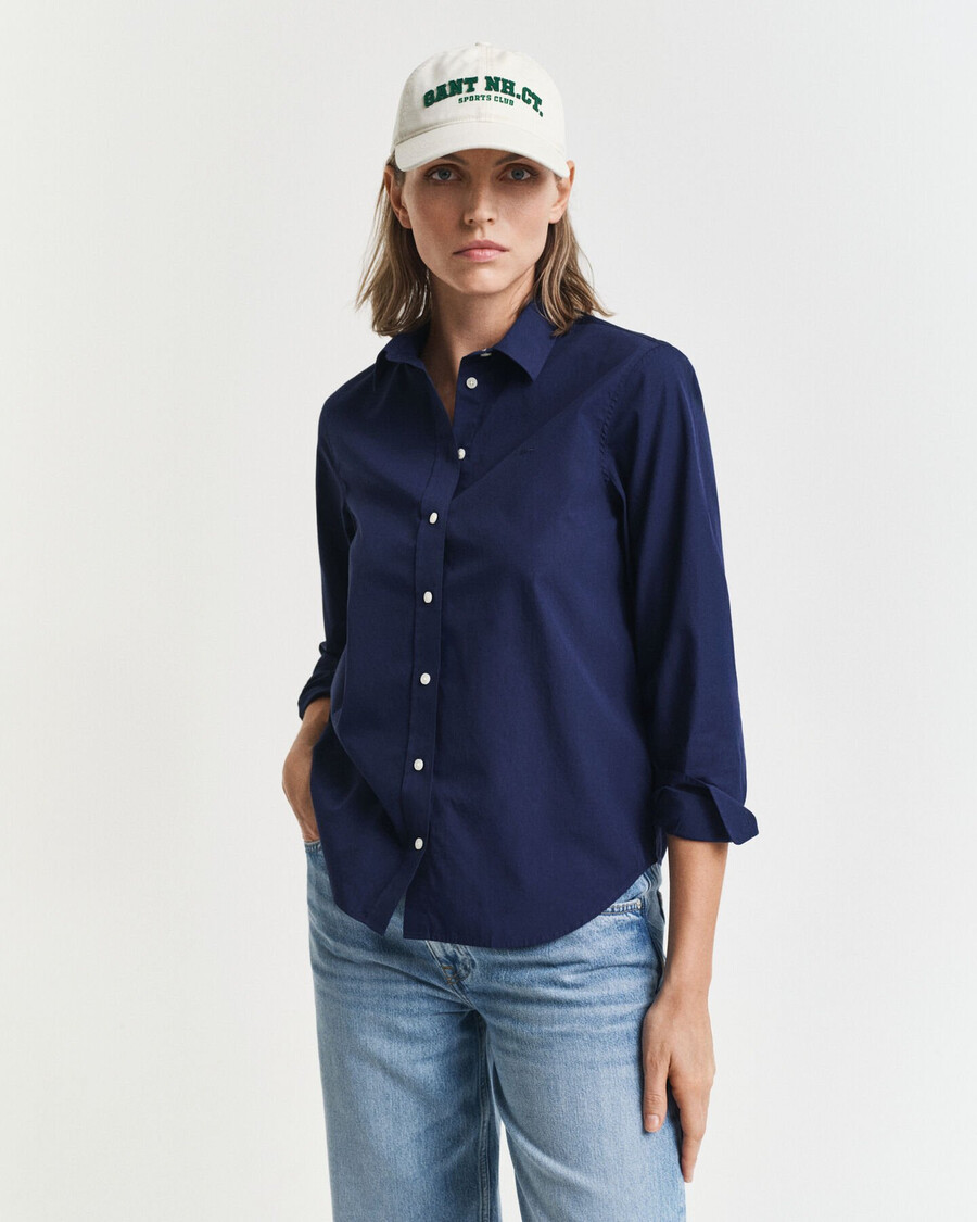 regular fit classic poplin shirt - classic blue