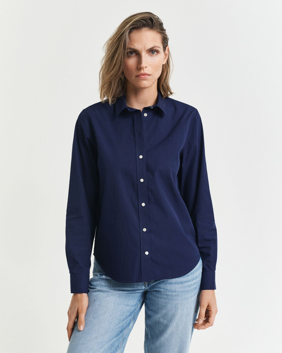 regular fit classic poplin shirt - classic blue