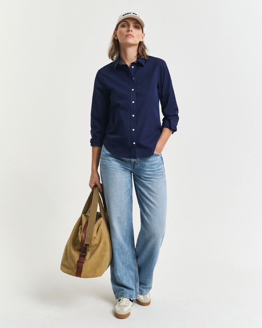 regular fit classic poplin shirt - classic blue
