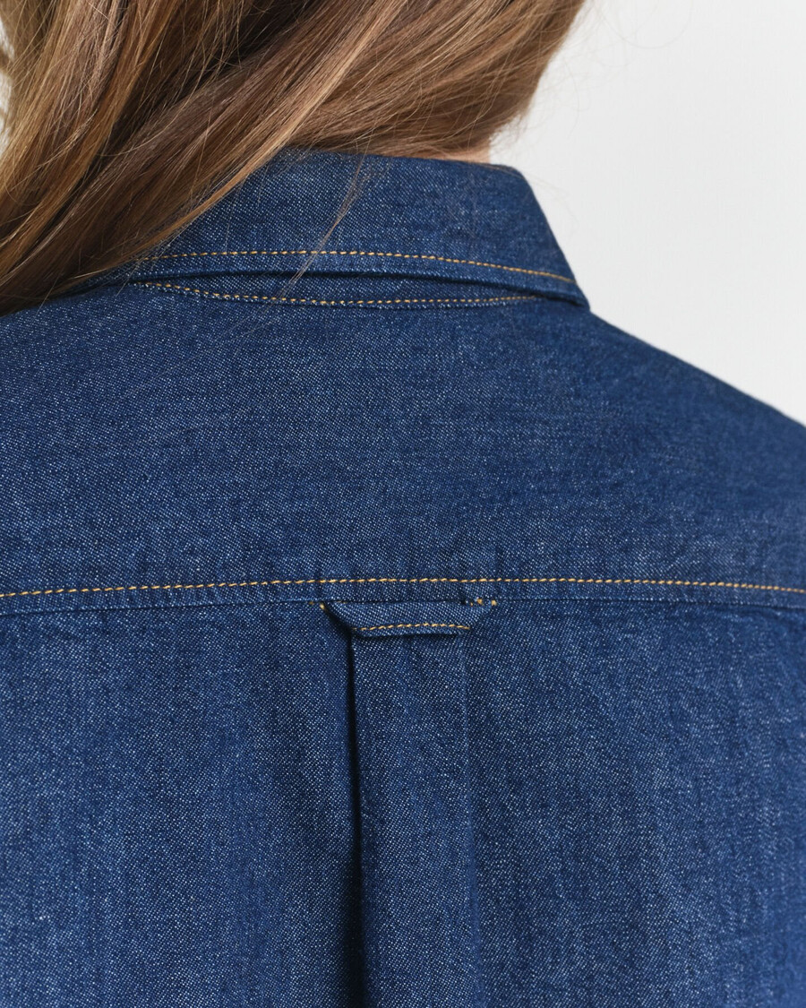 regular fit denim shirt - dark blue