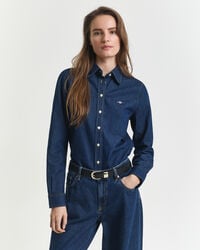 regular fit denim shirt - dark blue