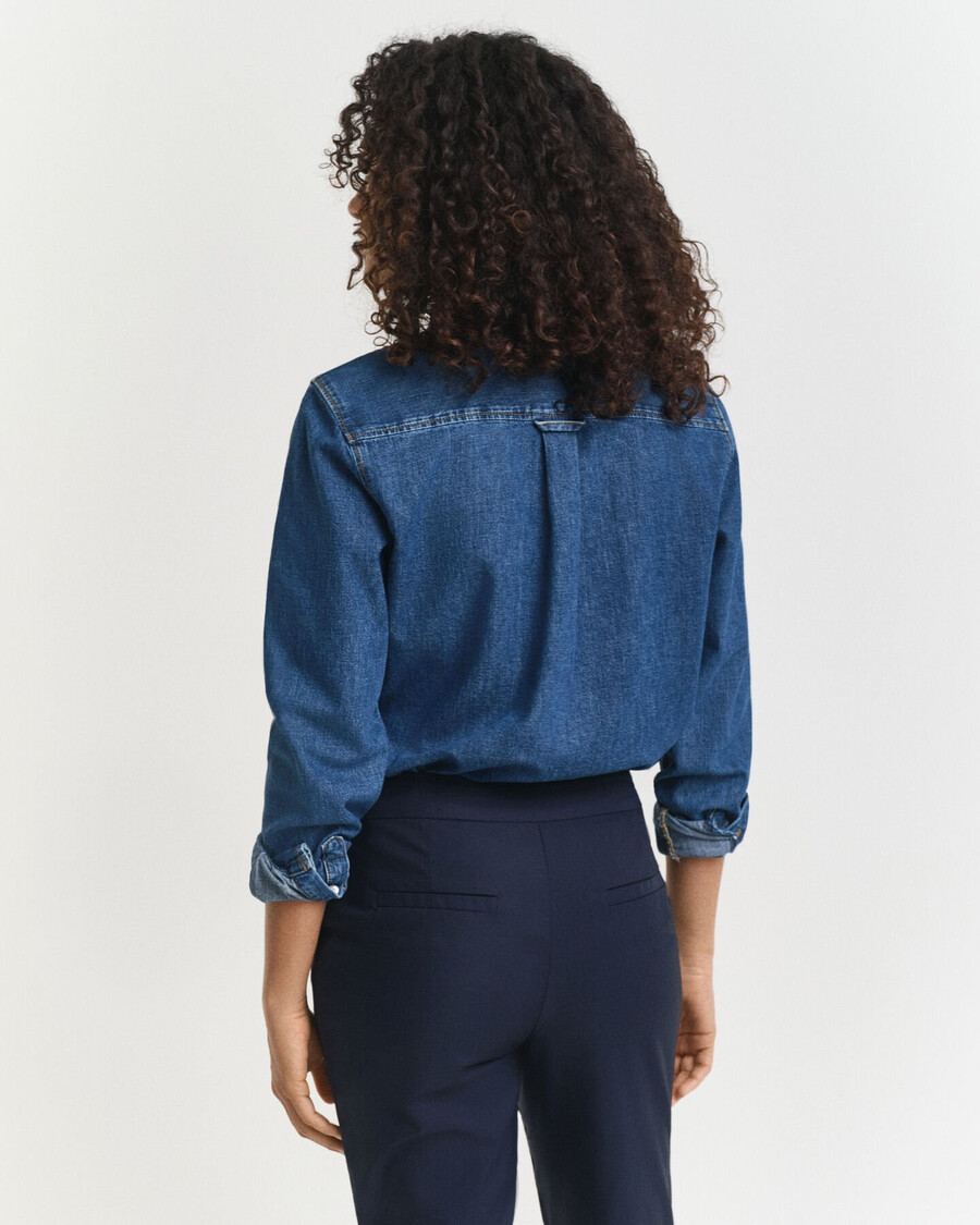 regular fit denim shirt - indigo