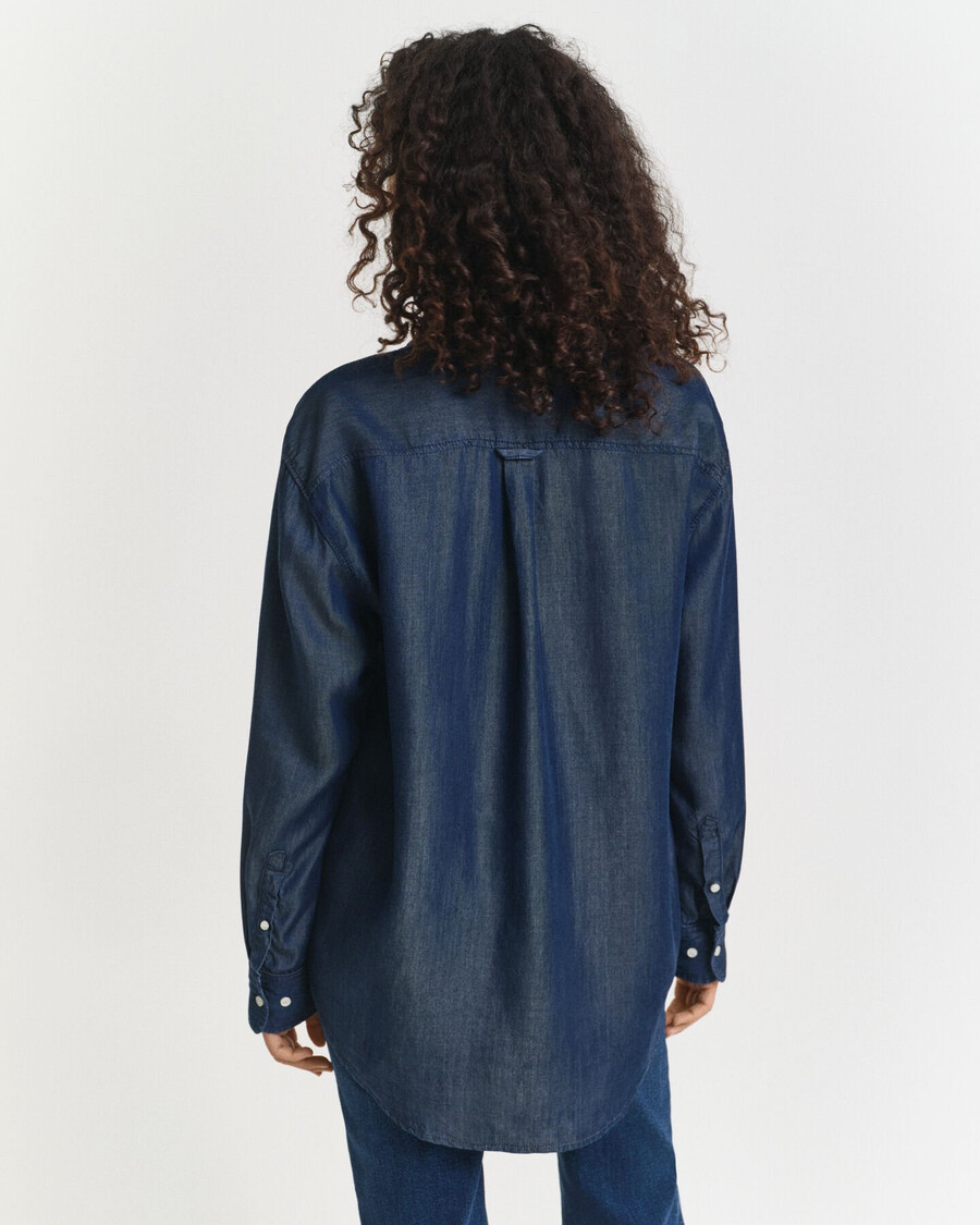 relaxed fit indigo shirt - dark blue archive