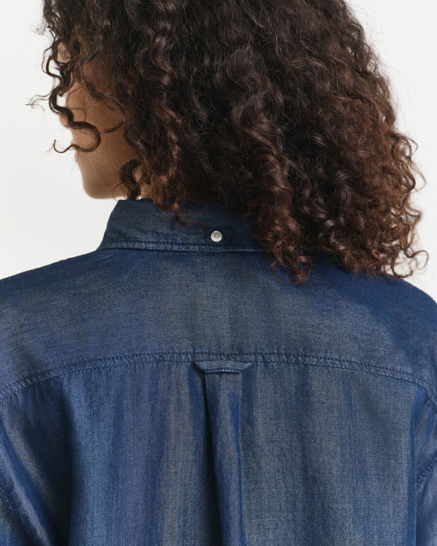relaxed fit indigo shirt - dark blue archive