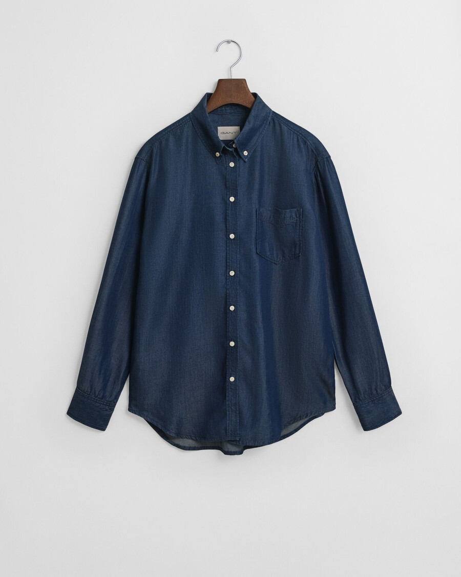 relaxed fit indigo shirt - dark blue archive