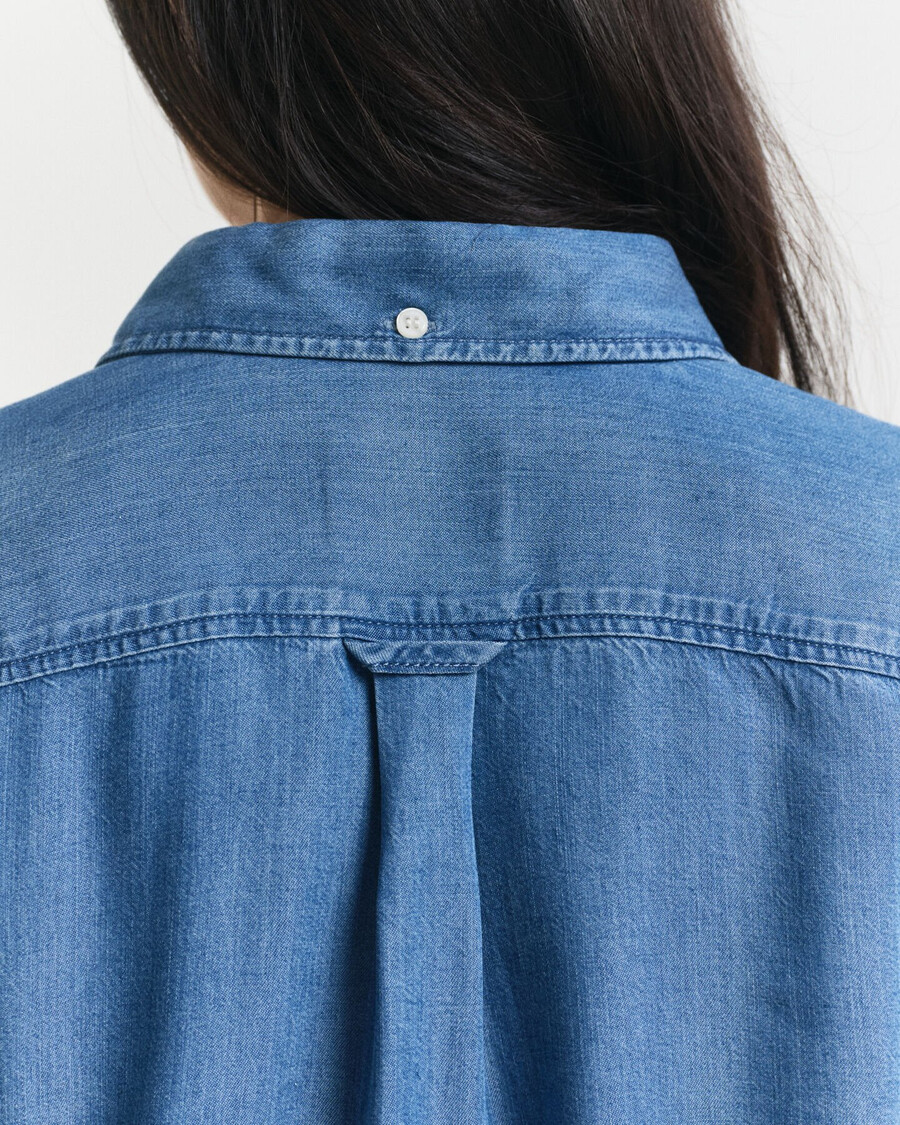 relaxed fit indigo shirt - light indigo