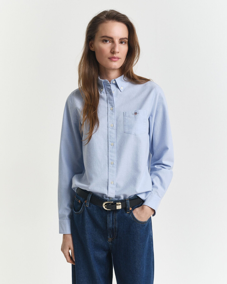 regular fit classic oxford shirt - light blue