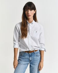 regular fit classic striped oxford shirt - light blue
