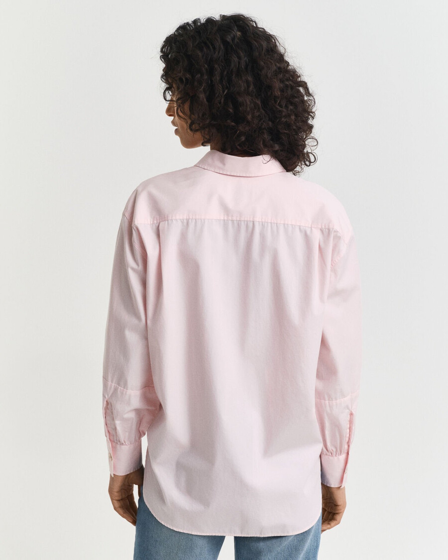 relaxed fit volume sleeve shirt - salmon