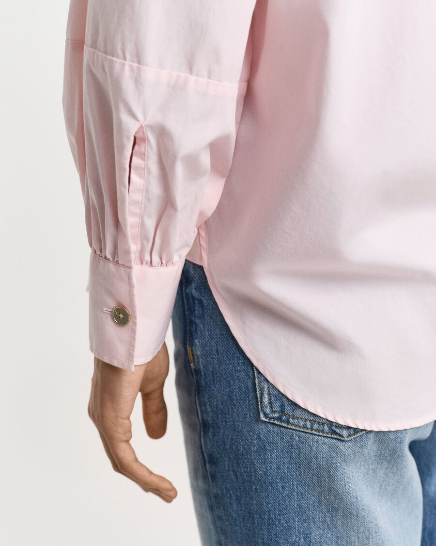 relaxed fit volume sleeve shirt - salmon