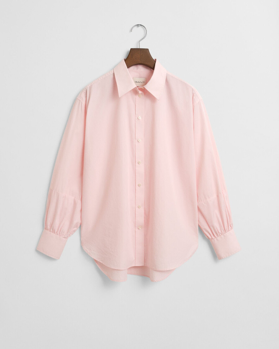 relaxed fit volume sleeve shirt - salmon