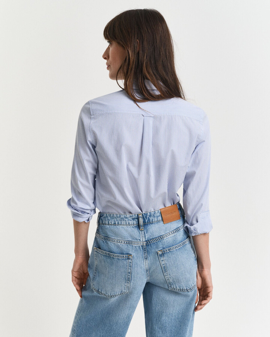 regular fit classic poplin striped shirt - perfect blue