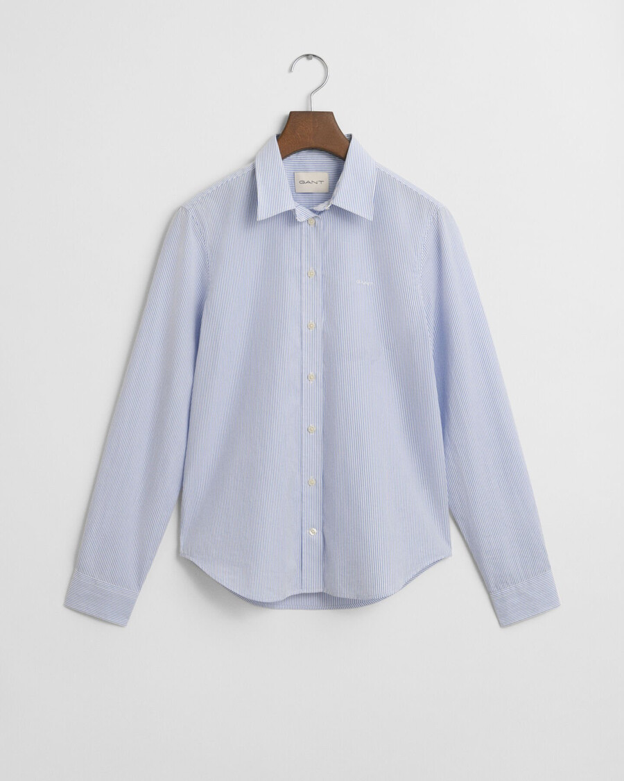 regular fit classic poplin striped shirt - perfect blue