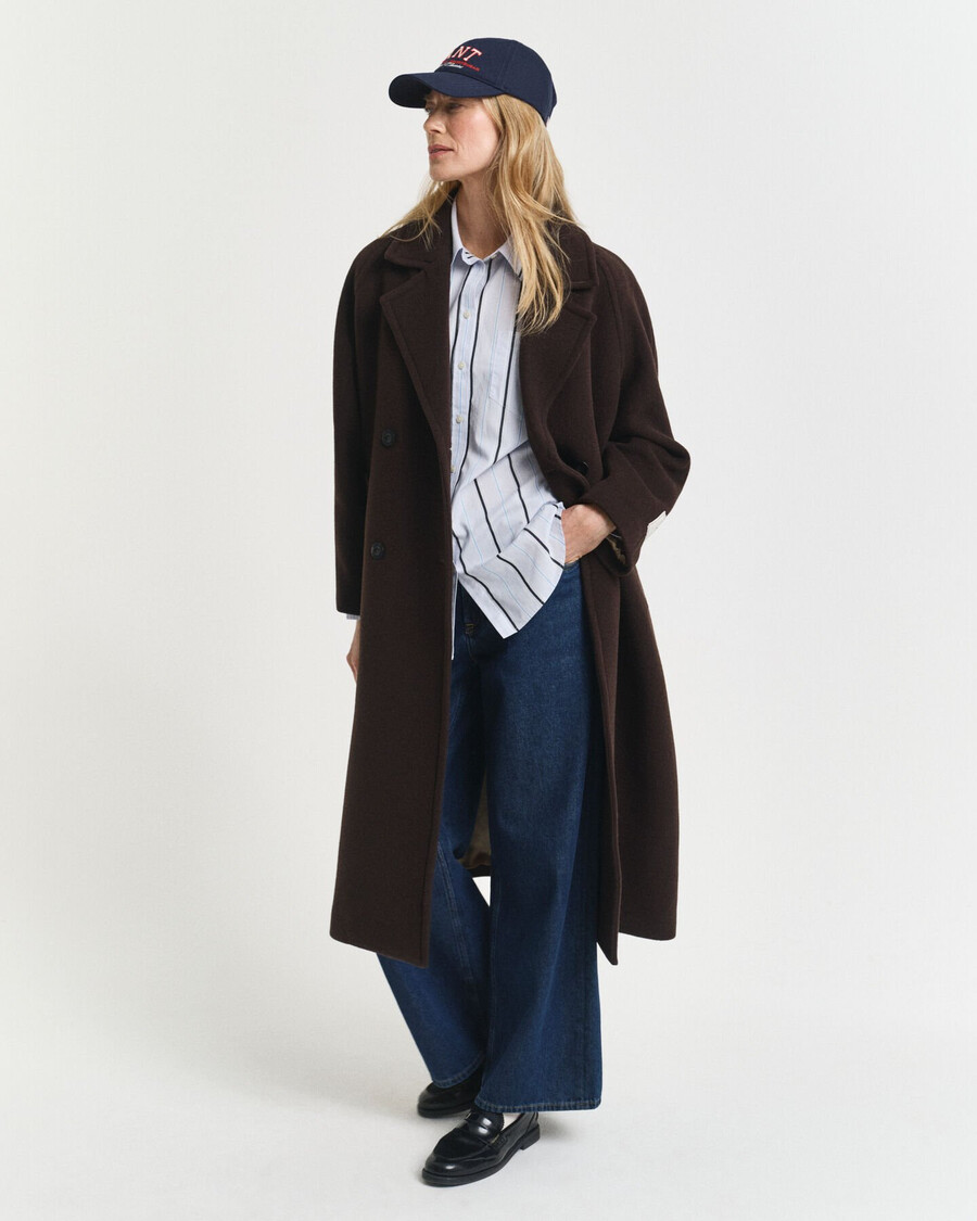 relaxed fit classic striped poplin shirt - light blue