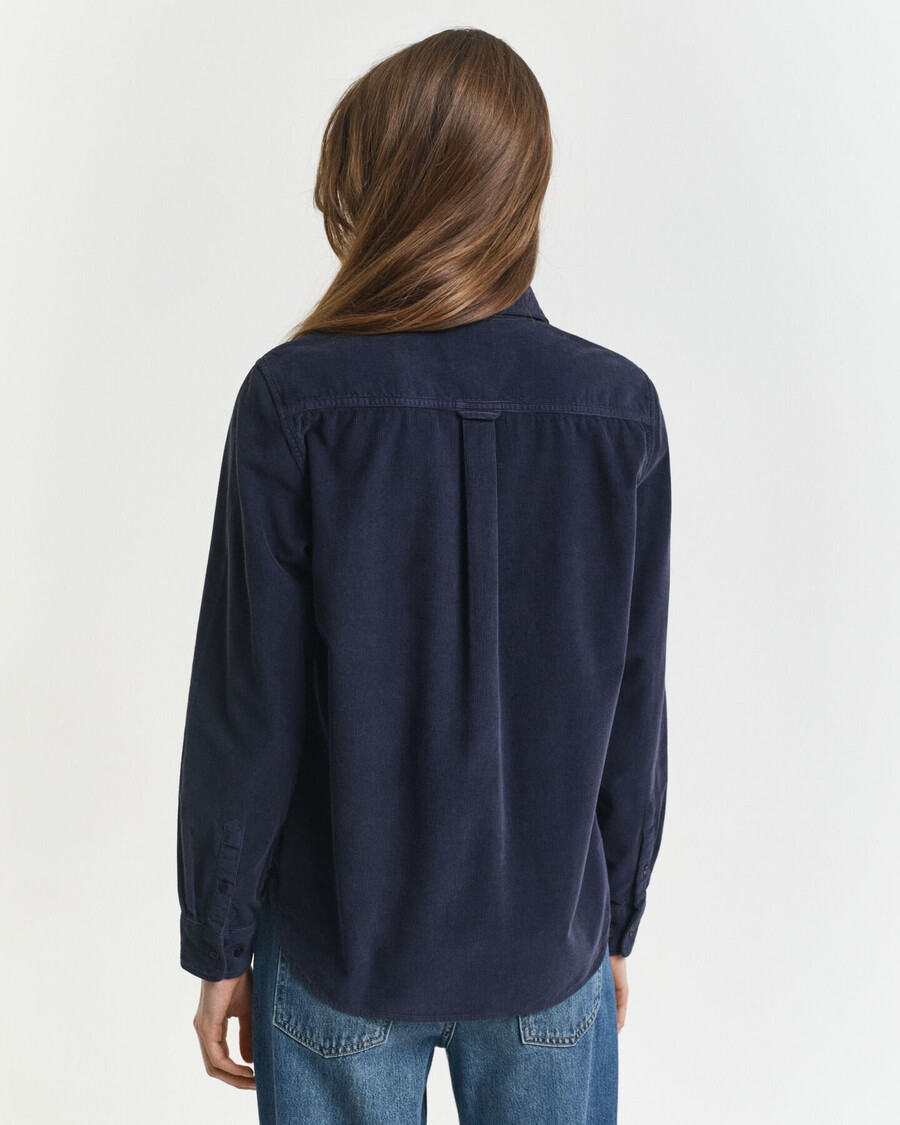 regular fit corduroy shirt - evening blue
