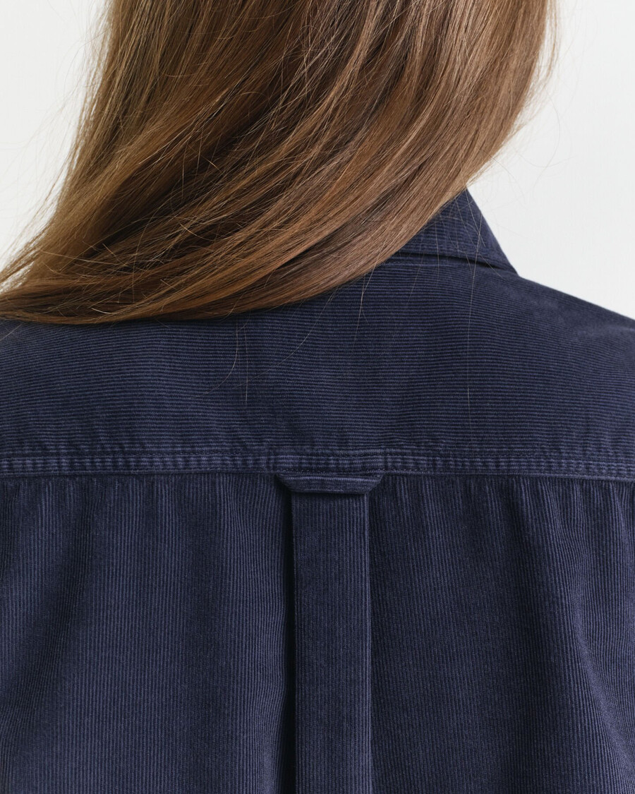 regular fit corduroy shirt - evening blue