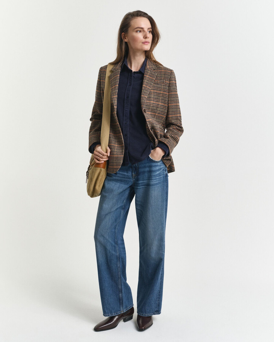 regular fit corduroy shirt - evening blue