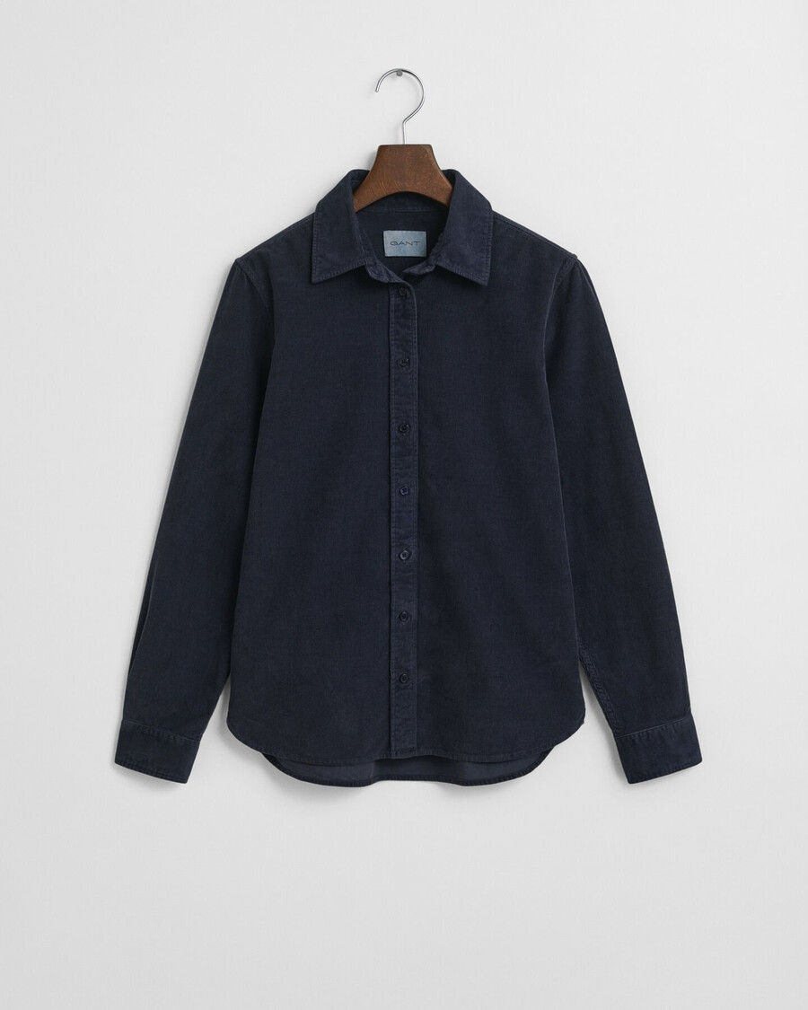 regular fit corduroy shirt - evening blue