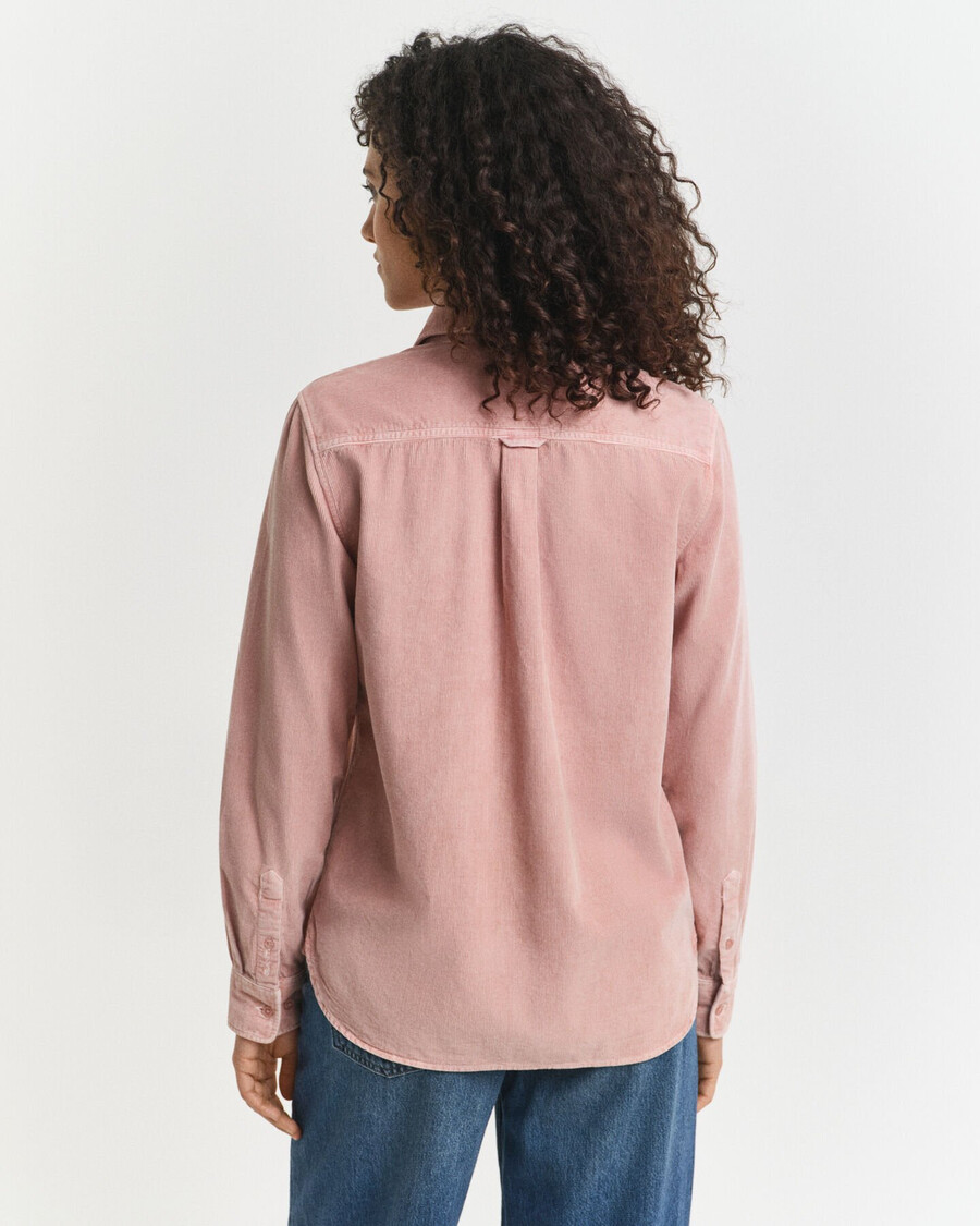 regular fit corduroy shirt - dusty rose