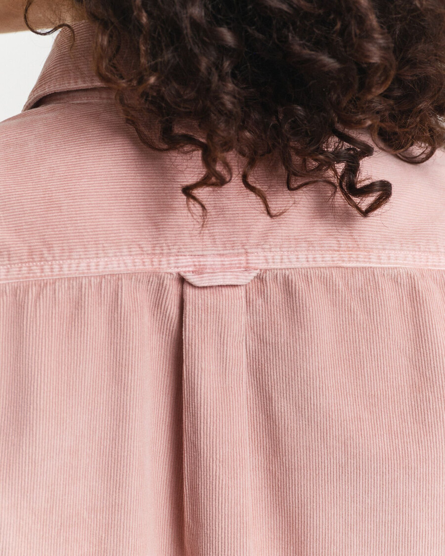 regular fit corduroy shirt - dusty rose