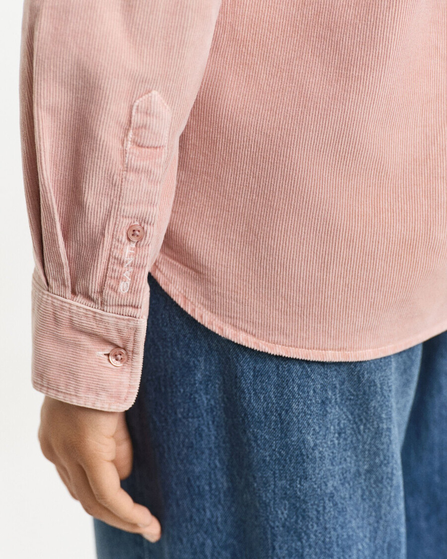 regular fit corduroy shirt - dusty rose