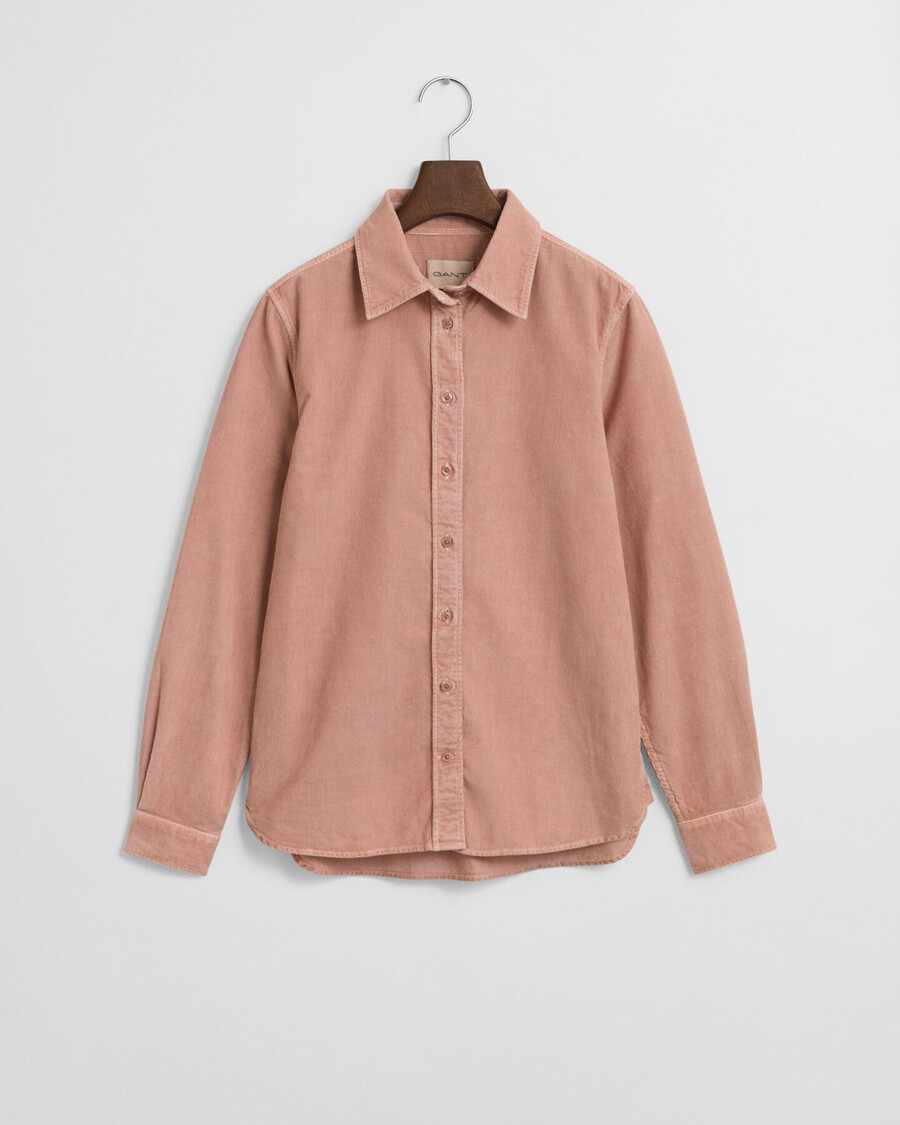 regular fit corduroy shirt - dusty rose