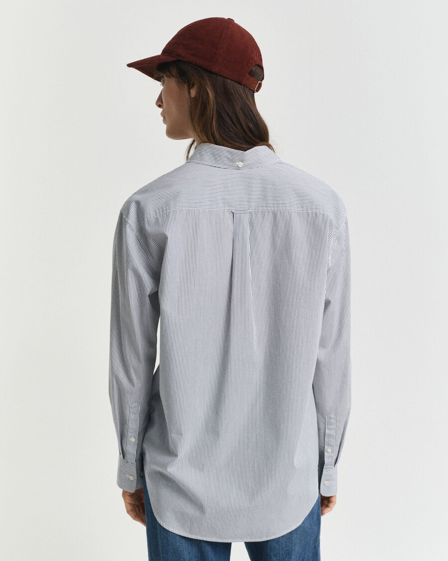 relaxed fit classic poplin graphic shirt - persian blue