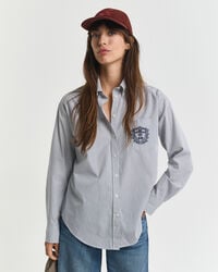 relaxed fit classic poplin graphic shirt - persian blue