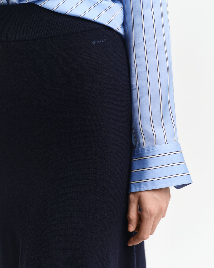 superfine lambswool skirt - evening blue