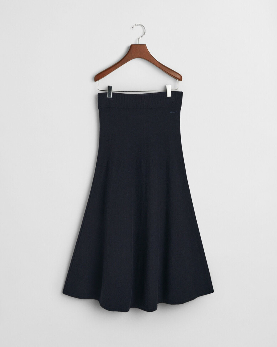 superfine lambswool skirt - evening blue
