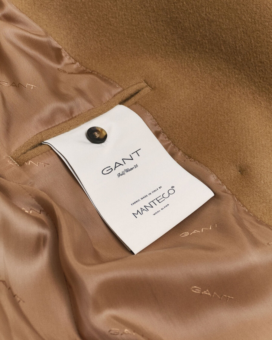 wool midlength peacoat - roasted walnut