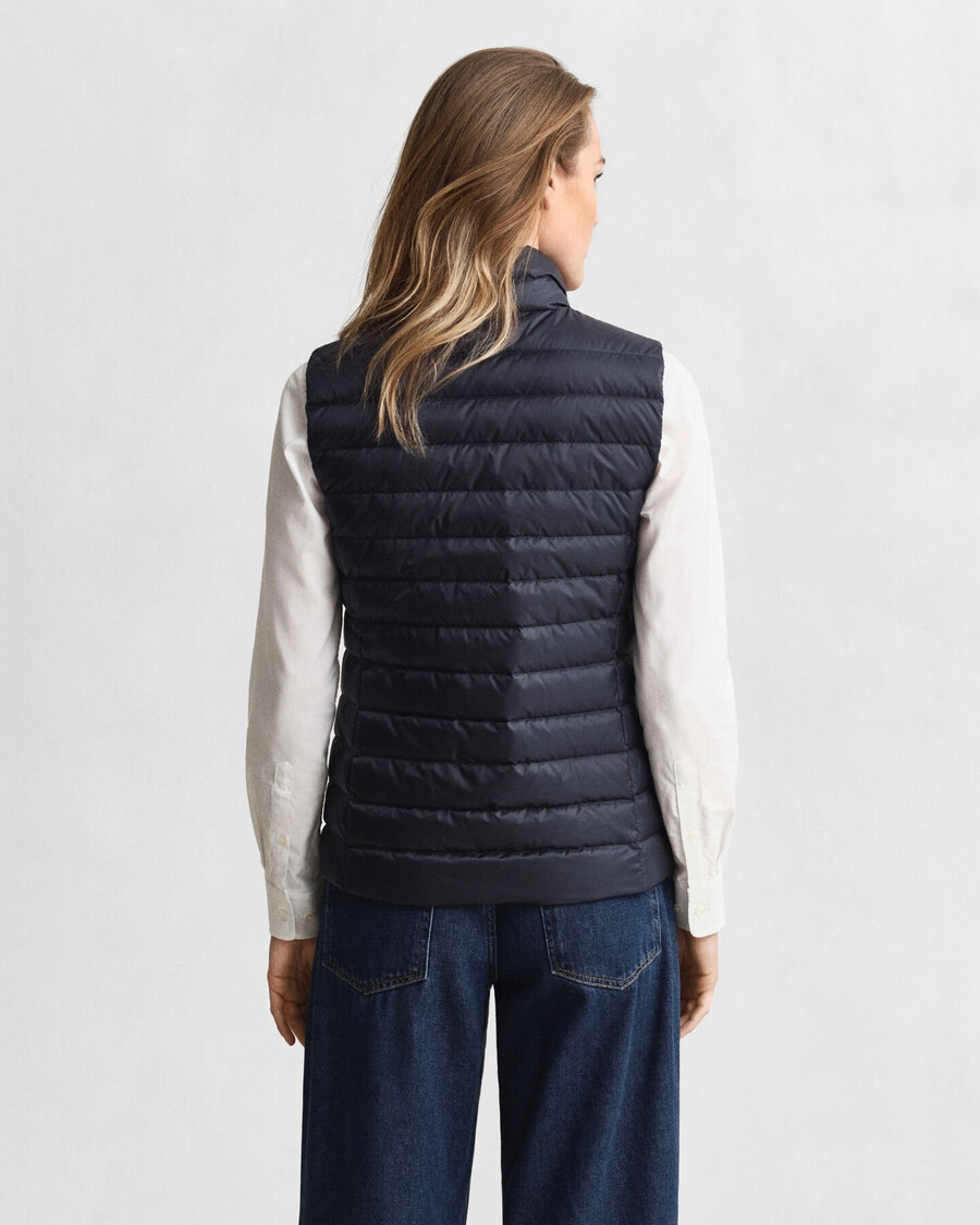 light down vest - evening blue