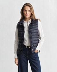 light down vest - evening blue