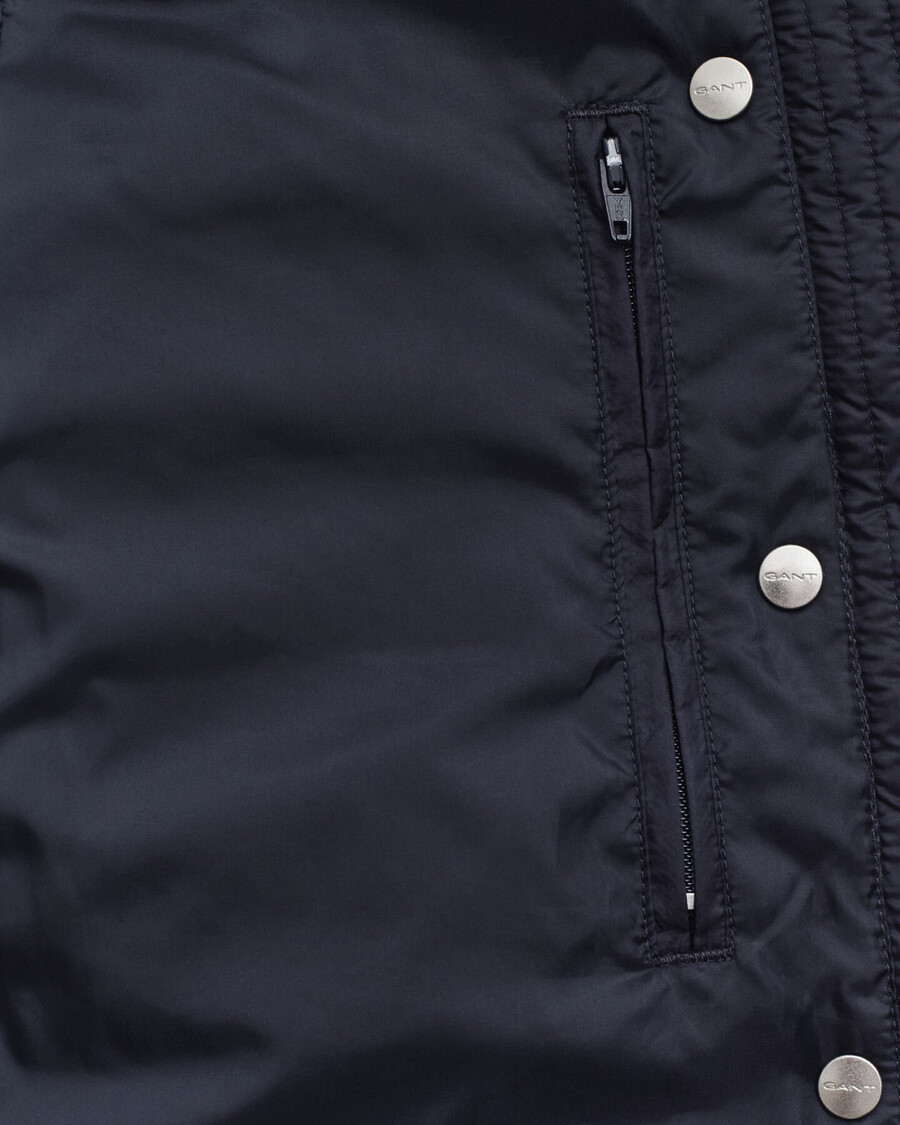 light down vest - evening blue