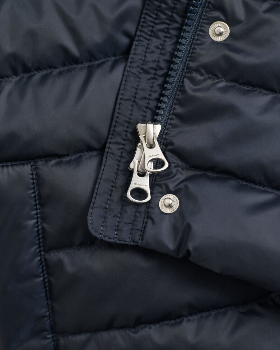 light down vest - evening blue