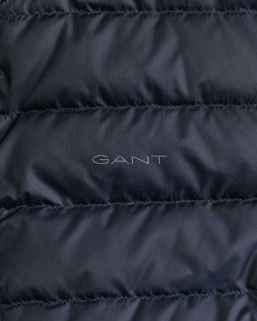 light down vest - evening blue