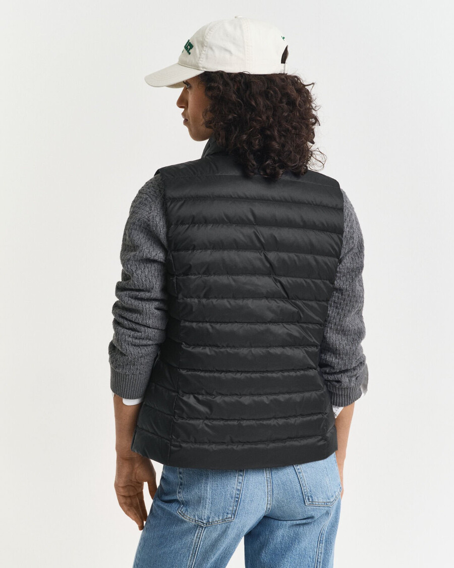 light down vest - black