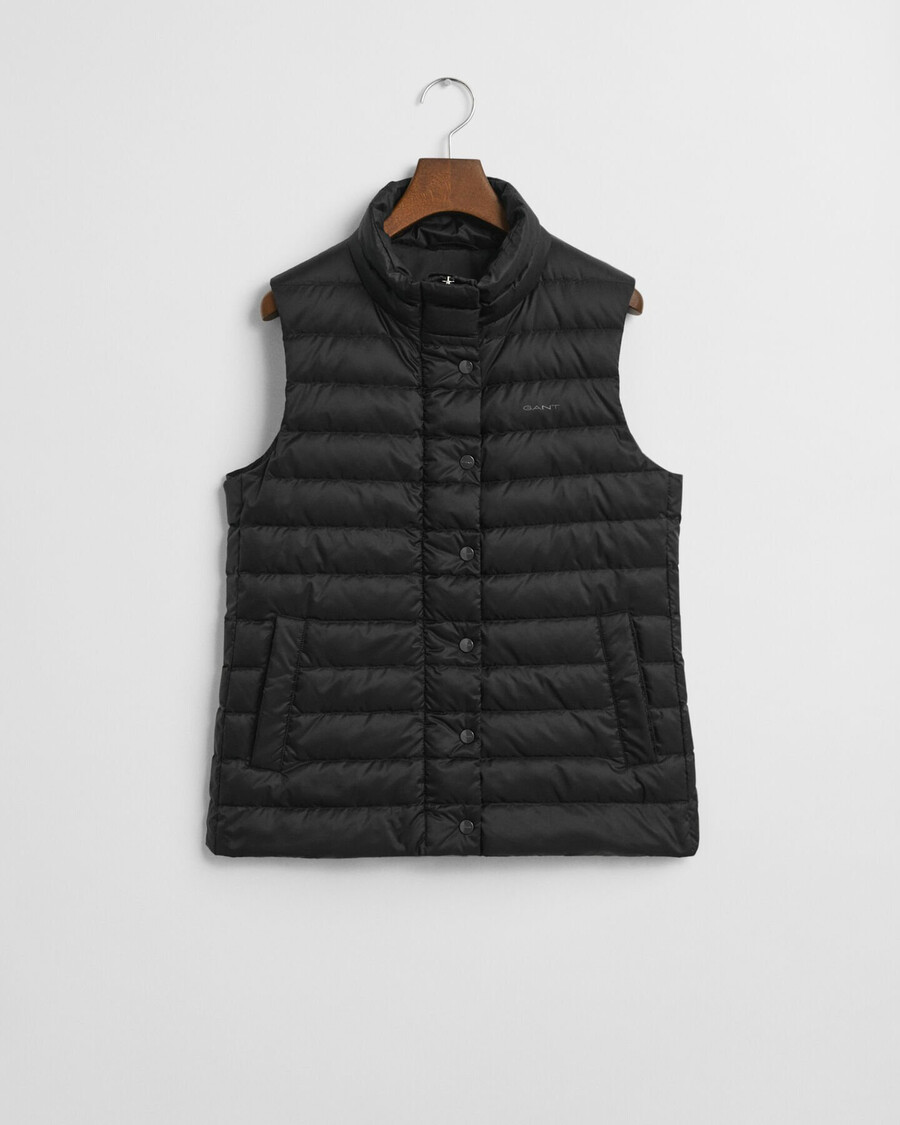 light down vest - black