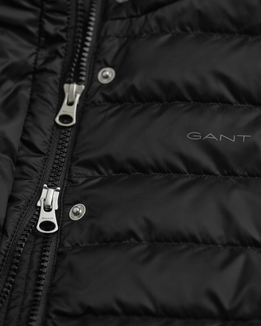 light down vest - black