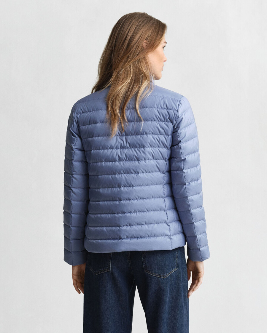 light down jacket - faded denim