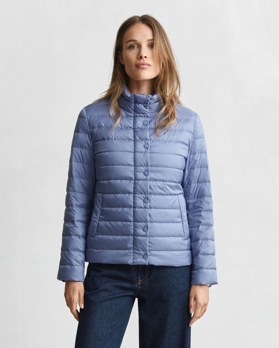 light down jacket - faded denim