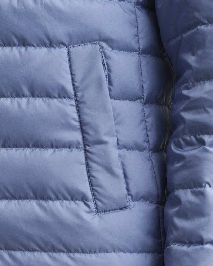 light down jacket - faded denim
